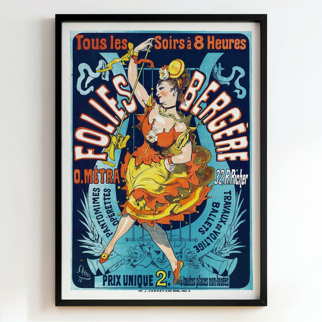 Ретро постер "Folies-Bergère – O. Métra – Jules Chéret (1876)"