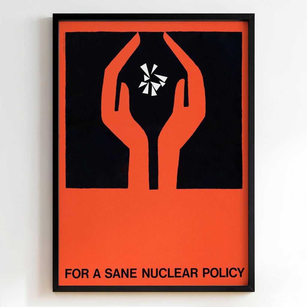 Ретро постер "For a Sane Nuclear Policy (1960s)"