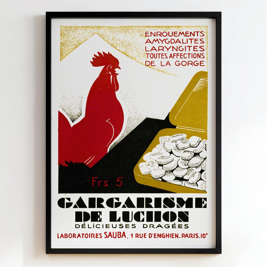 Ретро постер "Gargarisme de Luchon (1920s)"