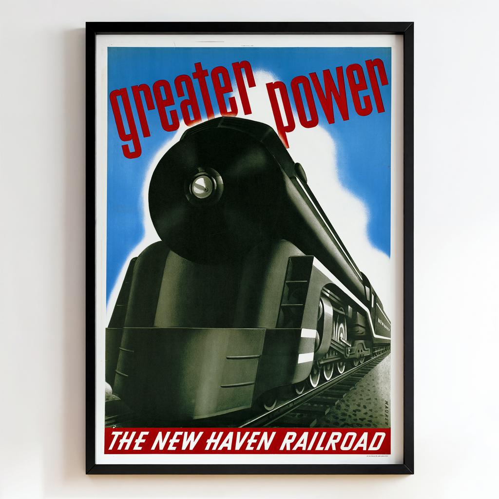 Ретро постер "Greater Power – The New Haven Railroad (1937)"