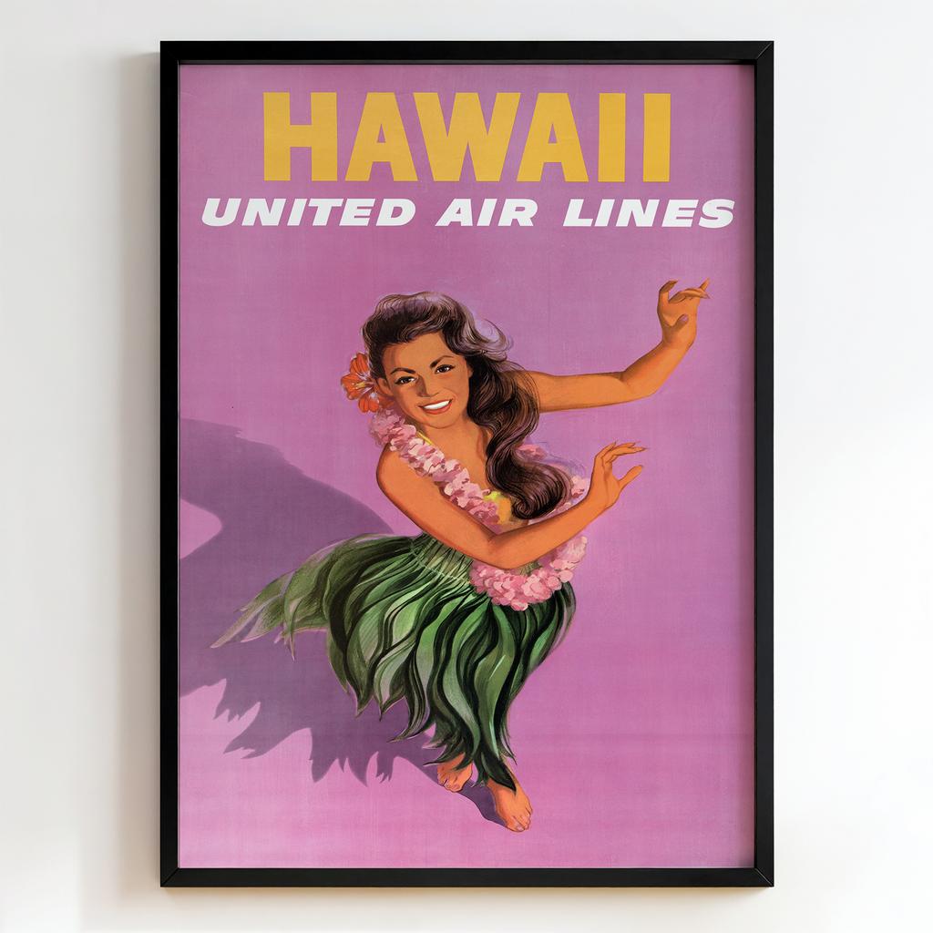 Ретро постер "Hawaii – United Air Lines (1950s)"