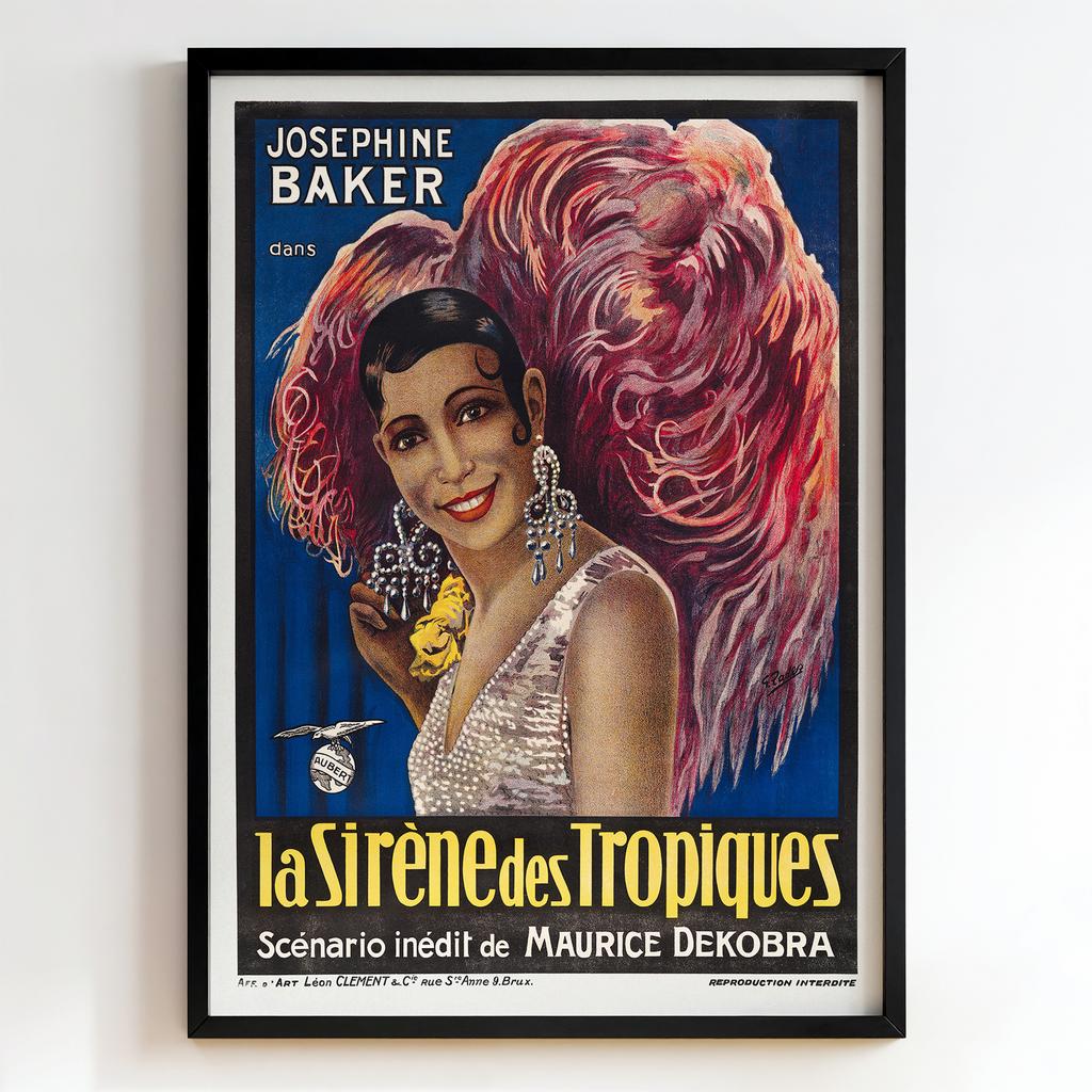 Ретро постер "La Sirène des Tropiques – Josephine Baker (1927)"