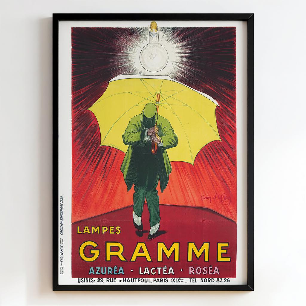 Ретро постер "Lampes Gramme – Jean d’Ylen (1922)"