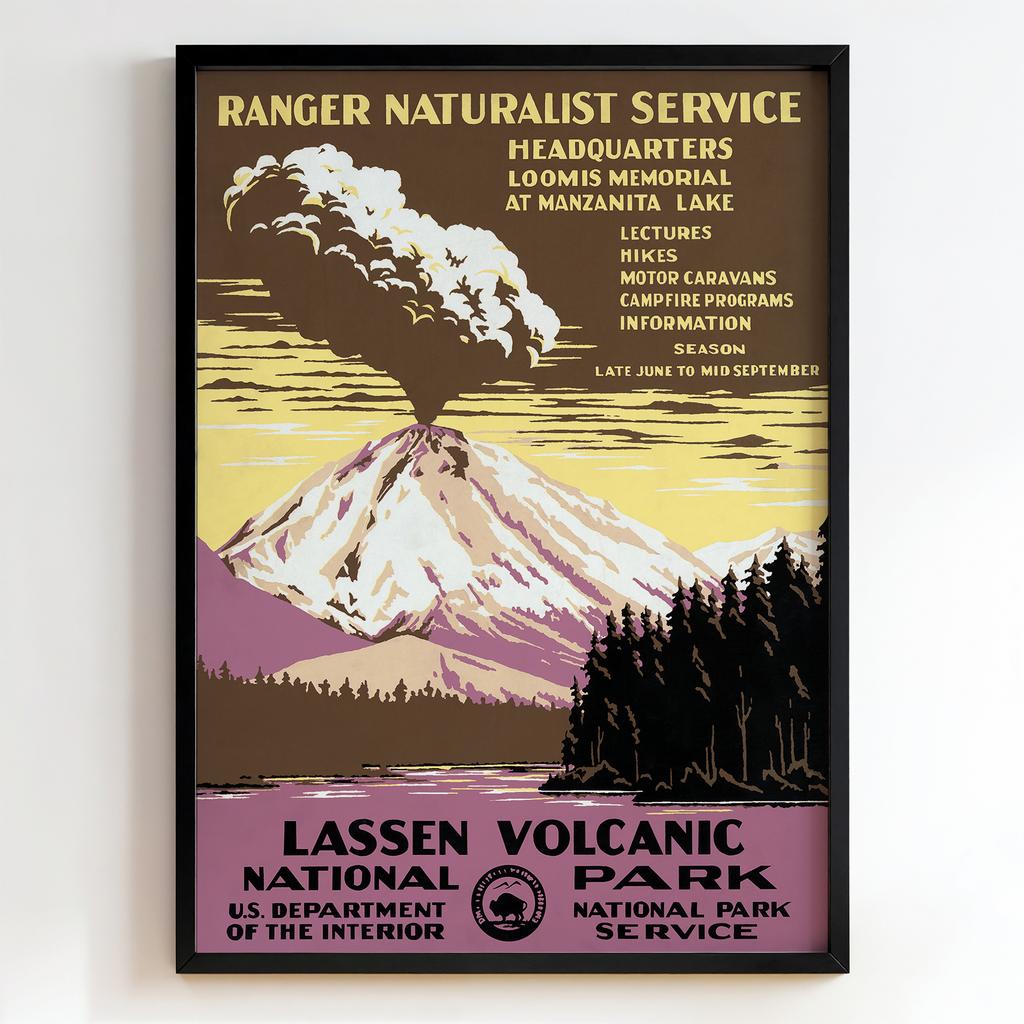 Ретро постер "Lassen Volcanic National Park (c.1930)"