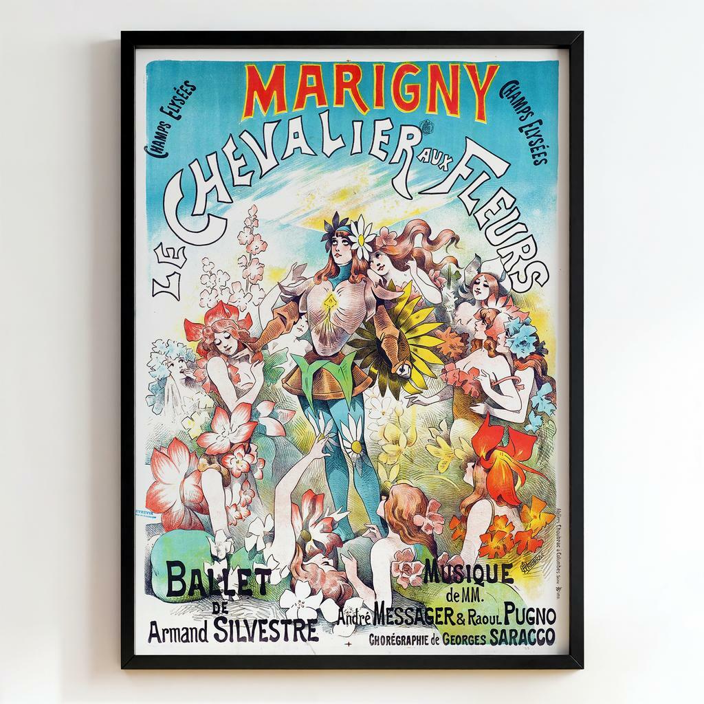 Ретро постер "Le Chevalier aux Fleurs – Marigny (c.1900)"