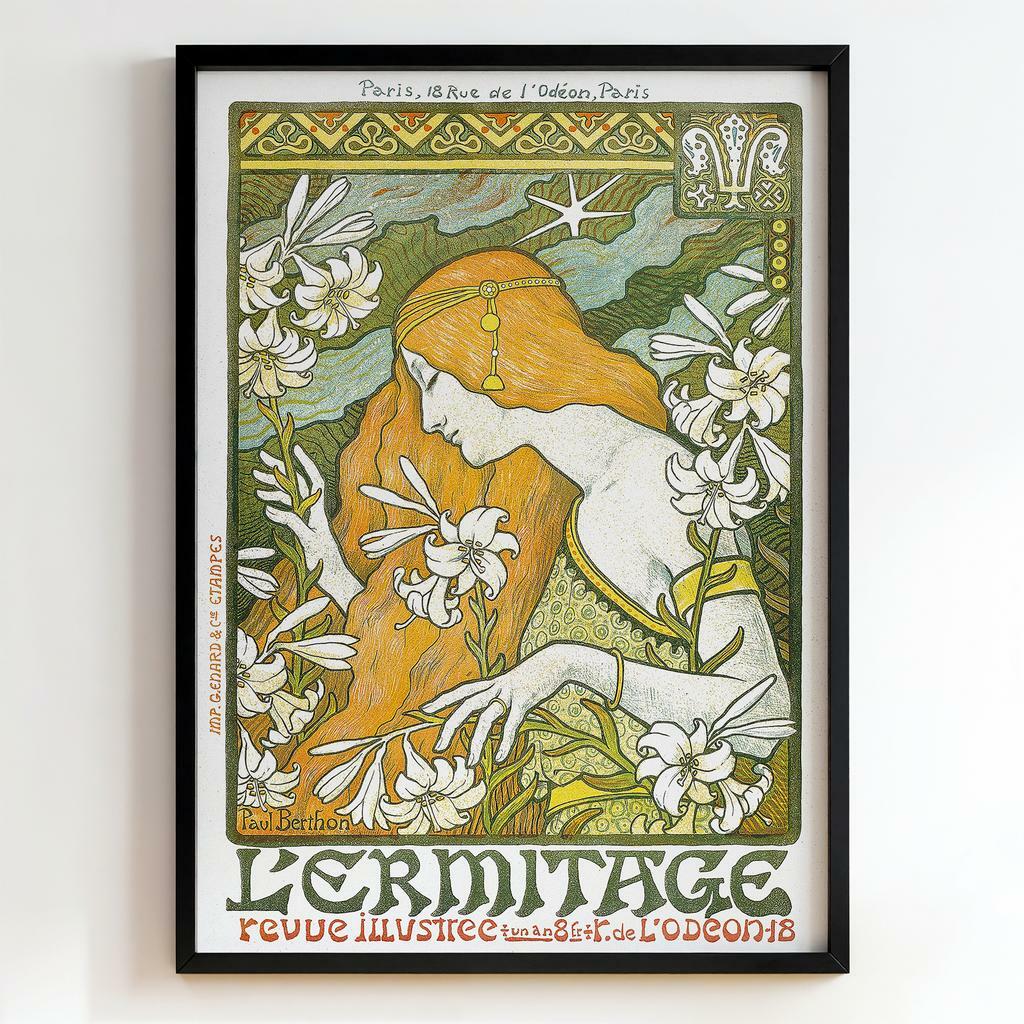 Ретро постер "L’Ermitage – Revue Illustrée – Paul Berthon (1897)"