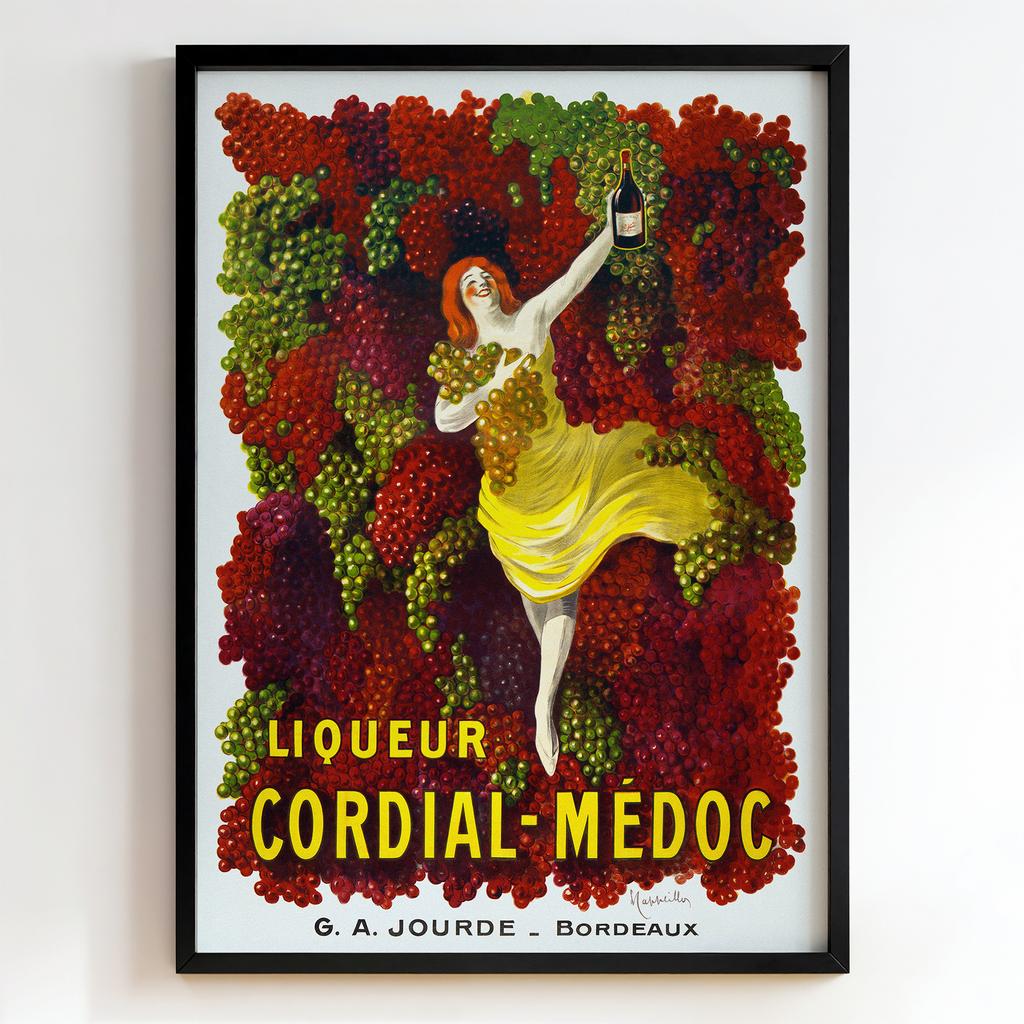 Ретро постер "Liqueur Cordial-Médoc – G.A. Jourde, Bordeaux (c.1920s)"