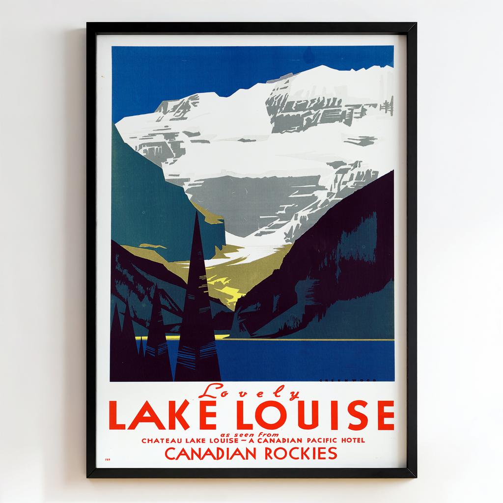 Ретро постер "Lake Louise – Canadian Rockies – Greenwood (1930s)"
