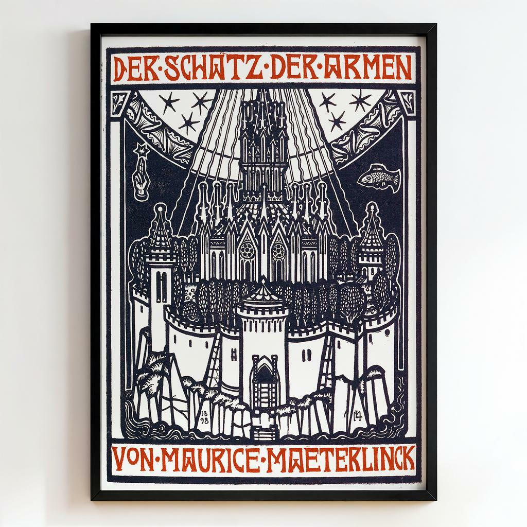Ретро постер "Der Schatz der Armen – Maurice Maeterlinck (1898)"