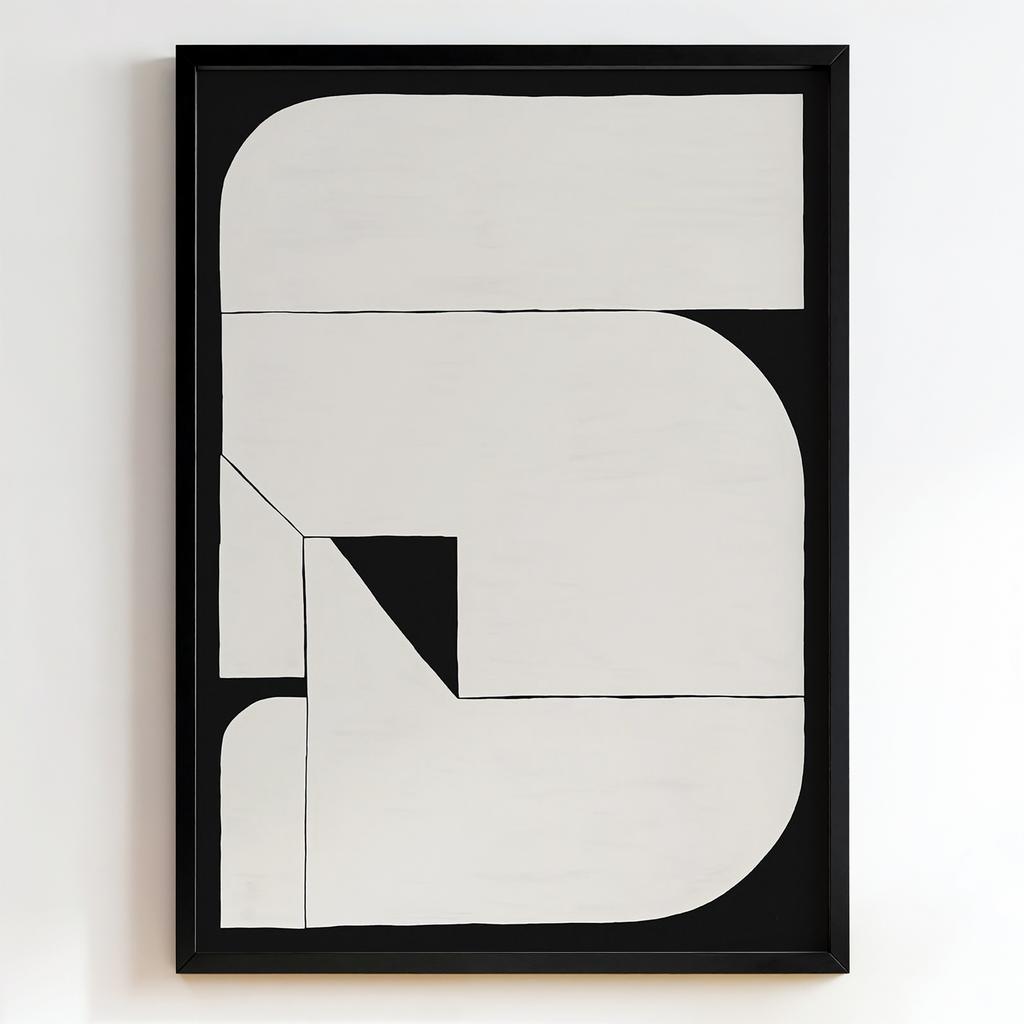 Постер "Mono Blocks" чорно-біла геометрія