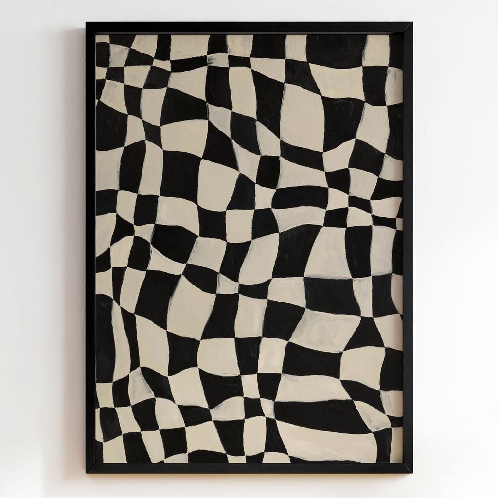 Постер "Wavy Grid" абстрактна клітинка