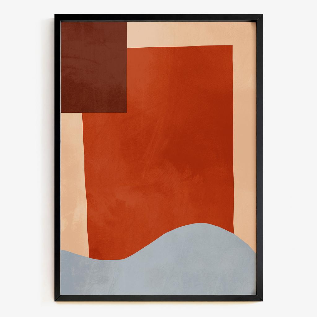 "Terracotta Wave" тепла геометрична абстракція TW3586