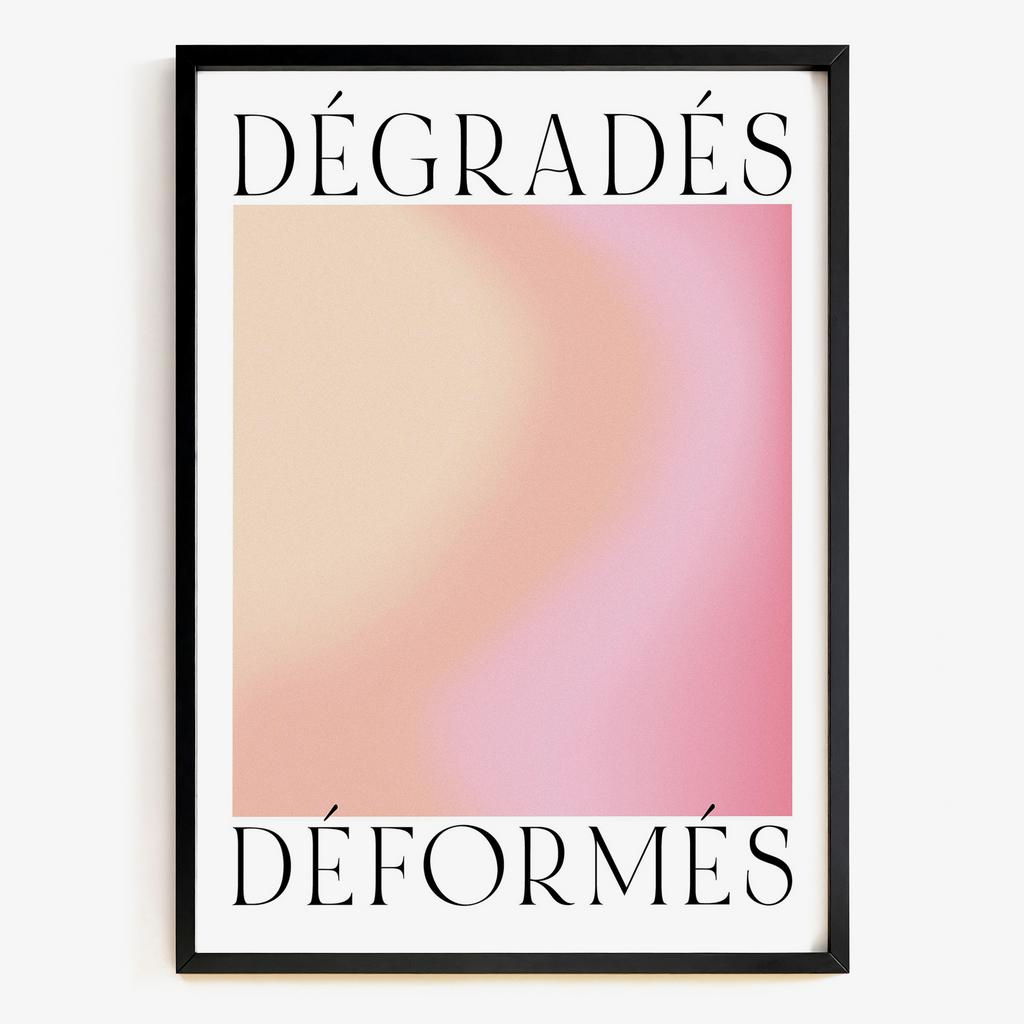 "Dégradés Déformés" типографічний арт-постер JS5186