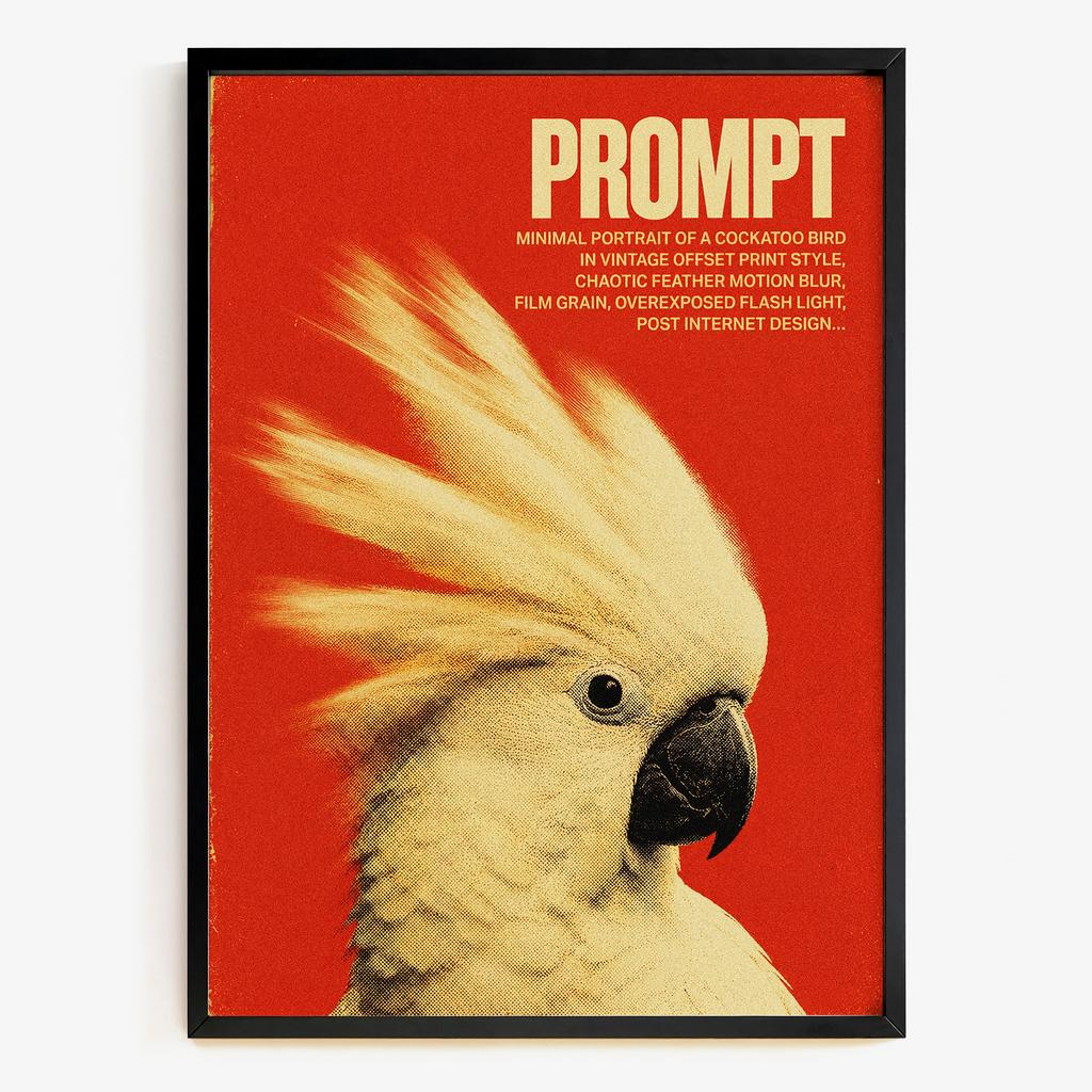 "Prompt" типографічний какаду LP7316