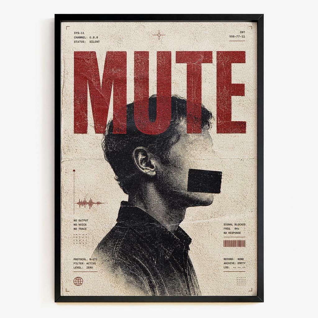 "Mute" графічний портрет HT9042