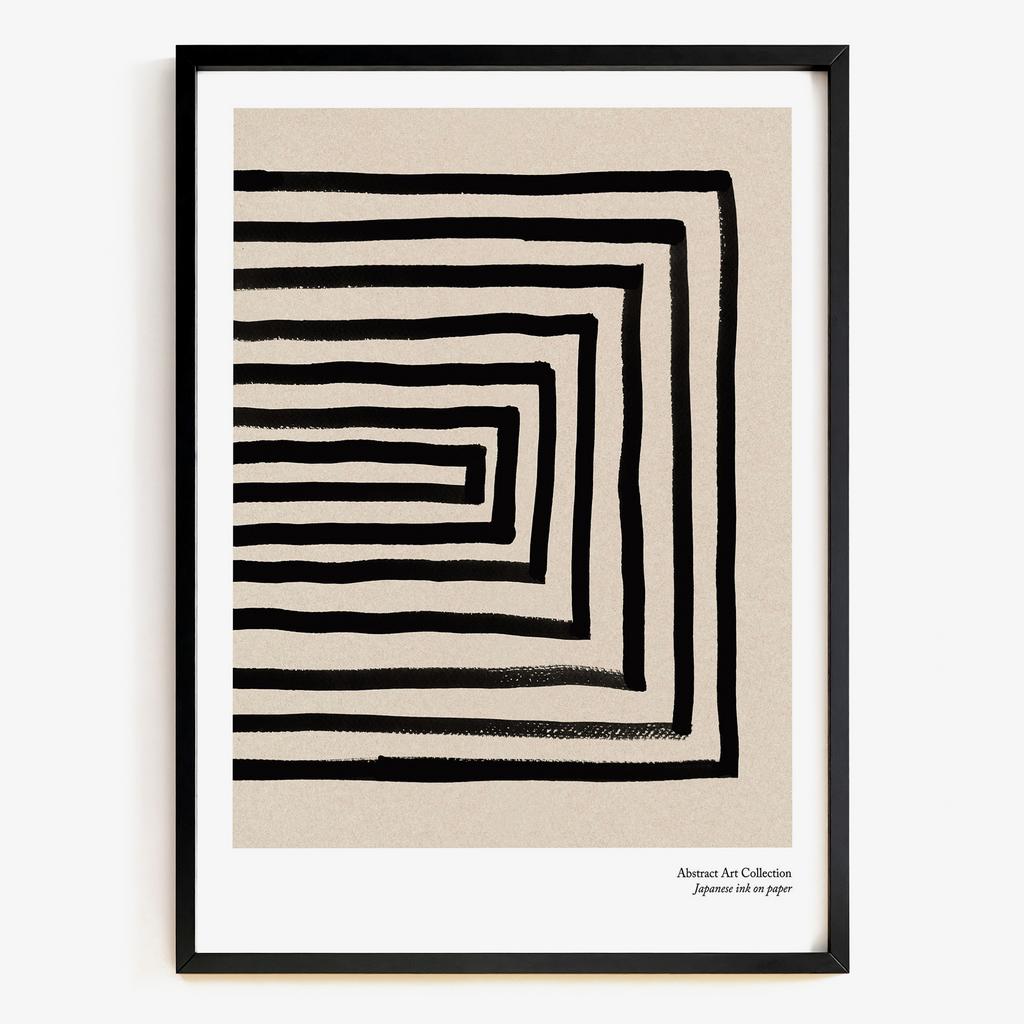 "INK MAZE" абстрактний постер NB5738
