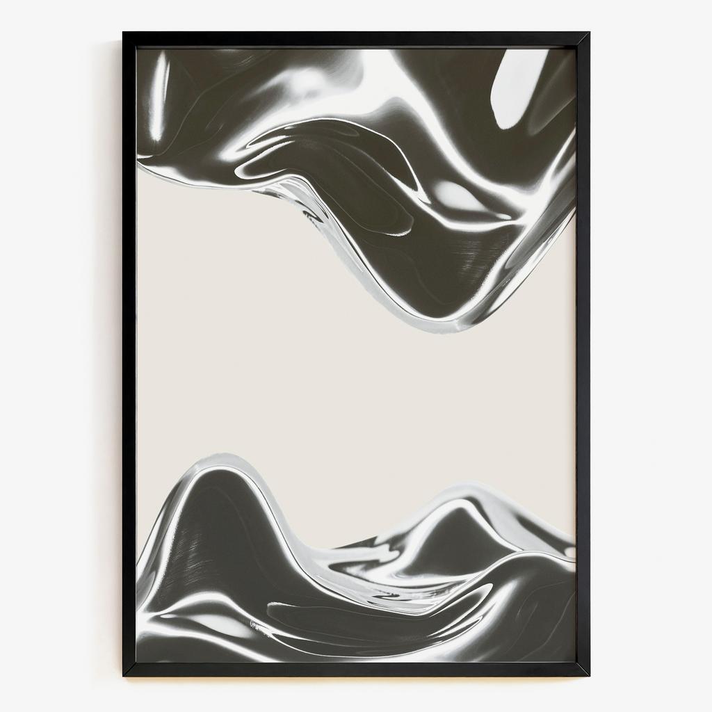 "Chrome Flow" футуристична абстракція AB8544
