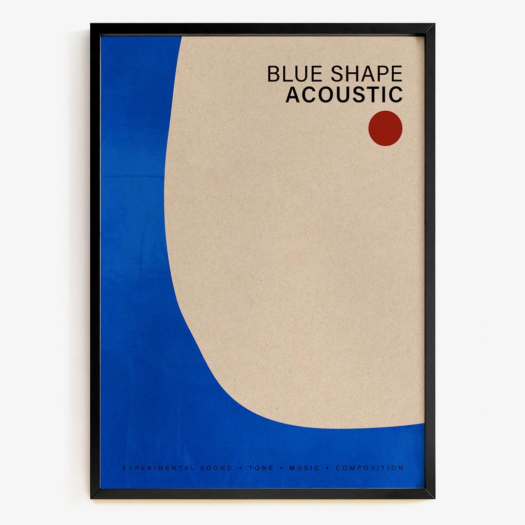 "Blue Shape Acoustic" графічний мінімалістичний постер CP4824