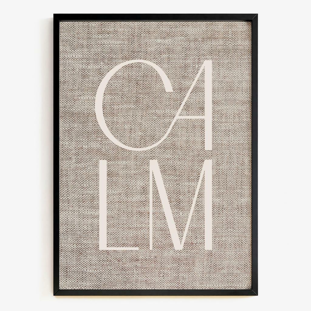 "Calm" графічний typographic постер у minimalist стилі CP4836
