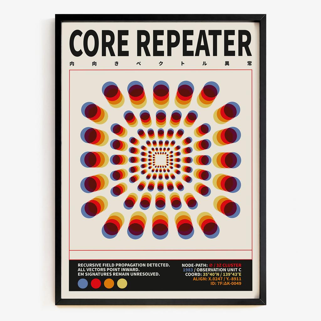 "Core Repeater" графічний постер оптична ілюзія XF3558