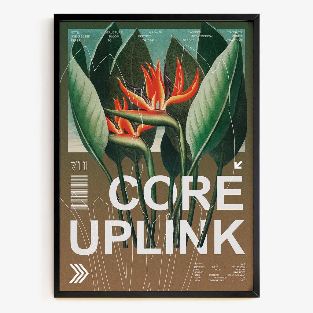 "Core Uplink" графічний ботанічний постер GT7114