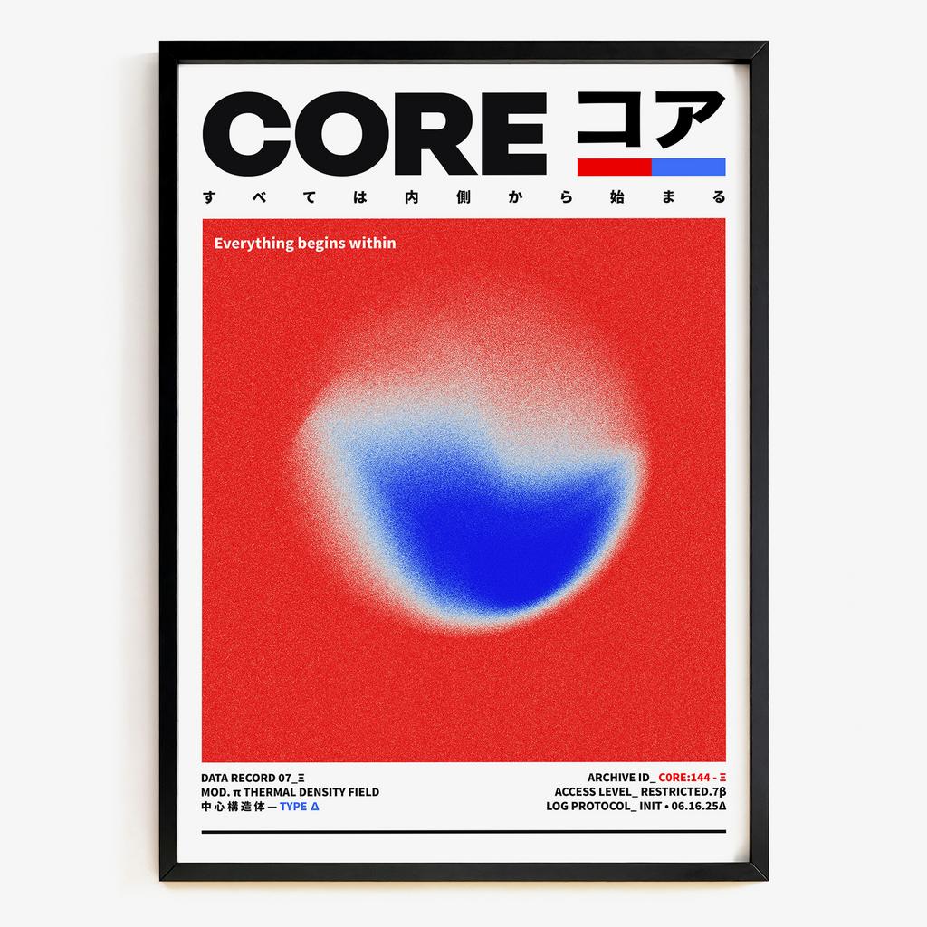 "Core" графічний концептуальний постер CR0144