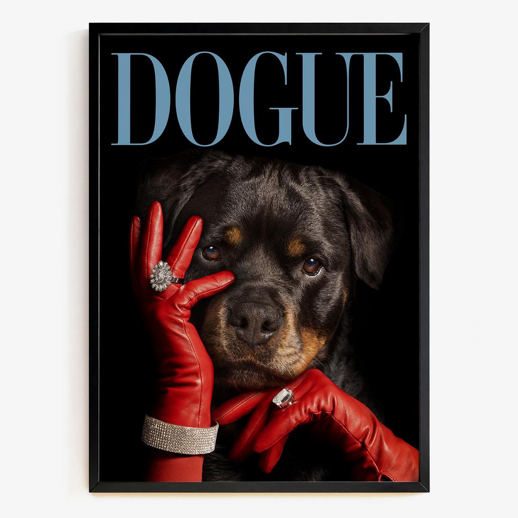 "Dogue Noir" графічний портрет ротвейлера YK4451