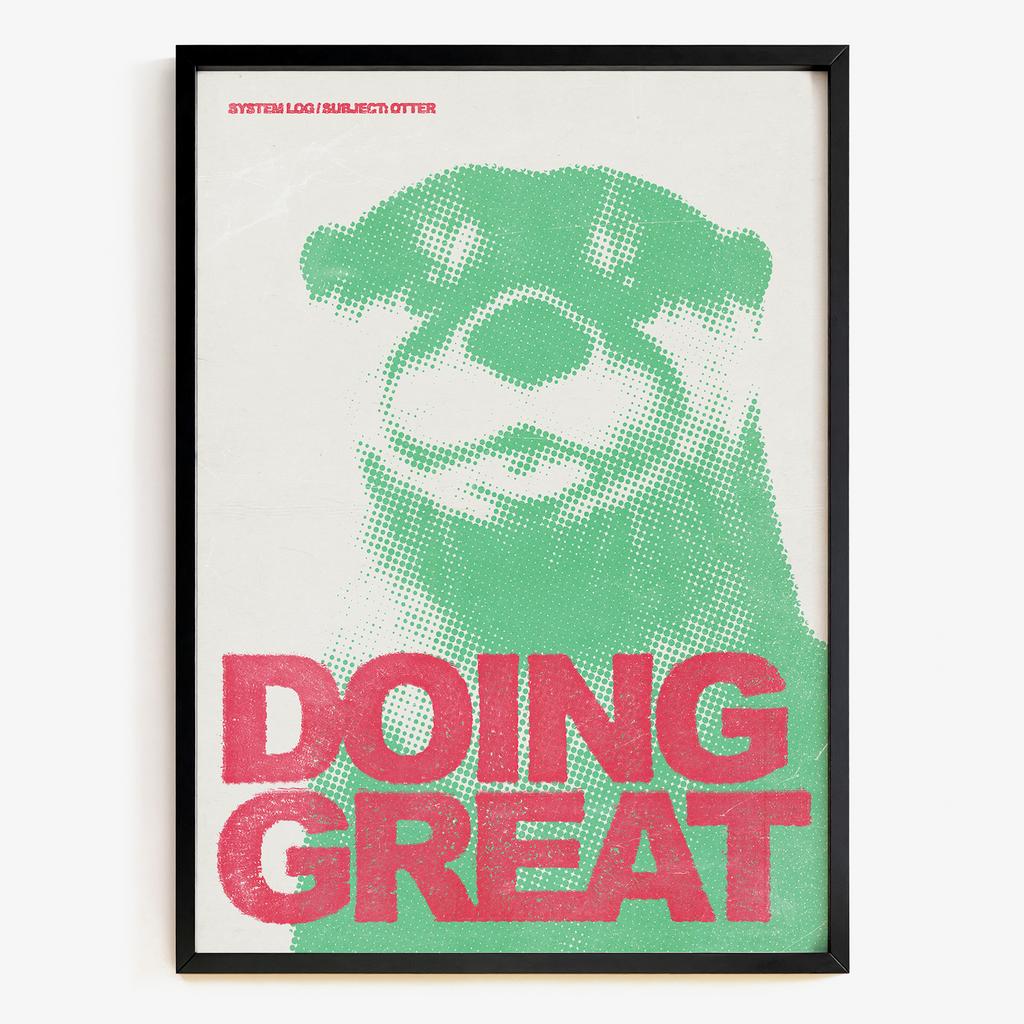 "Doing Great" графічний портрет видри YK4751