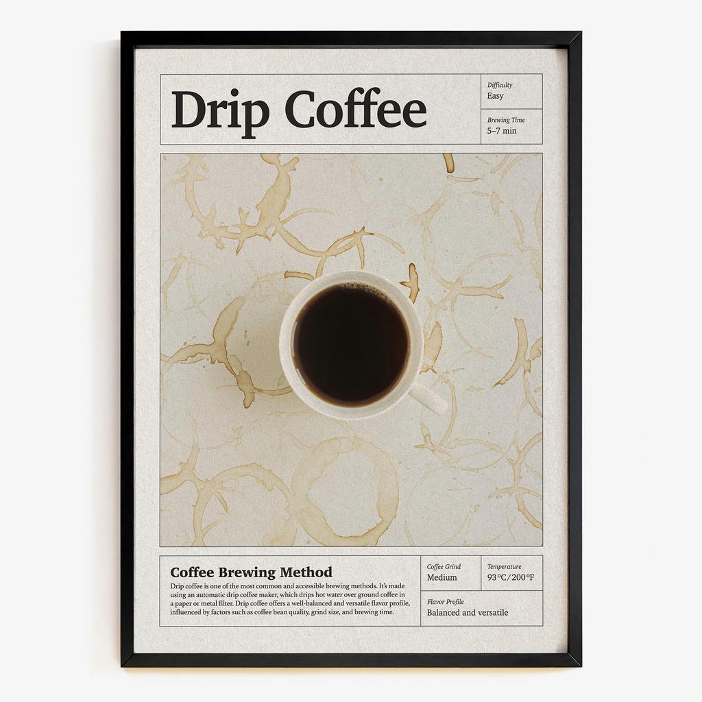 "Drip Coffee" графічний постер про каву YK4938