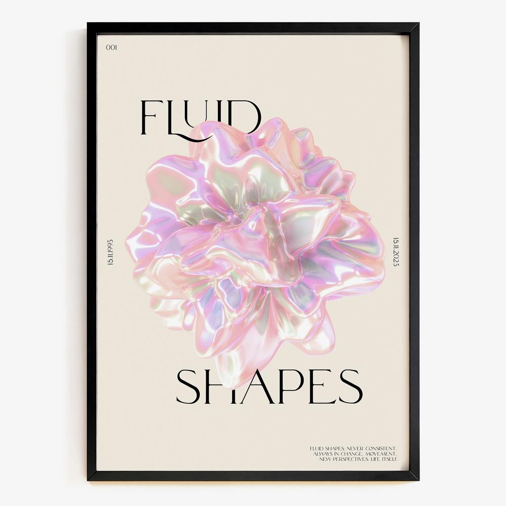 Fluid Shapes перламутрова абстрактна форма FS2748