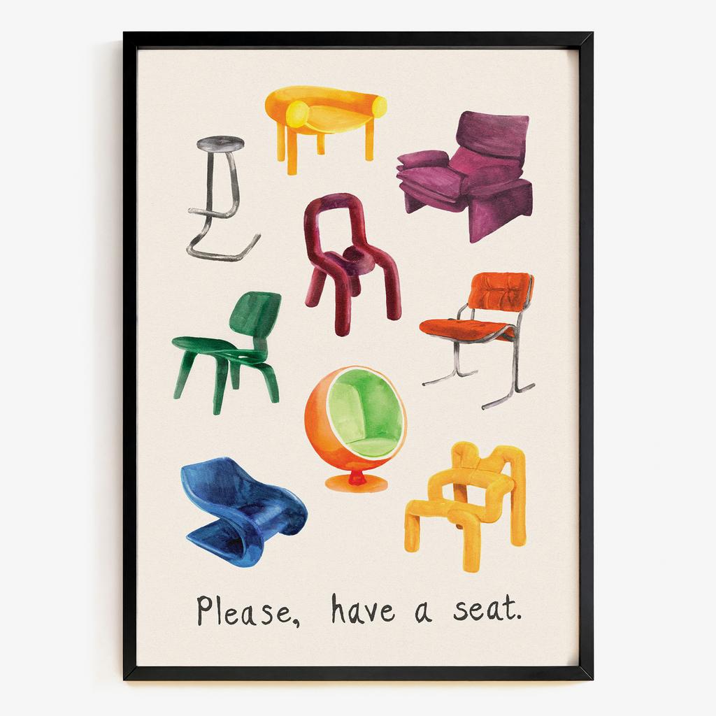 "Have A Seat" графіка з дизайнерськими меблями HT5927