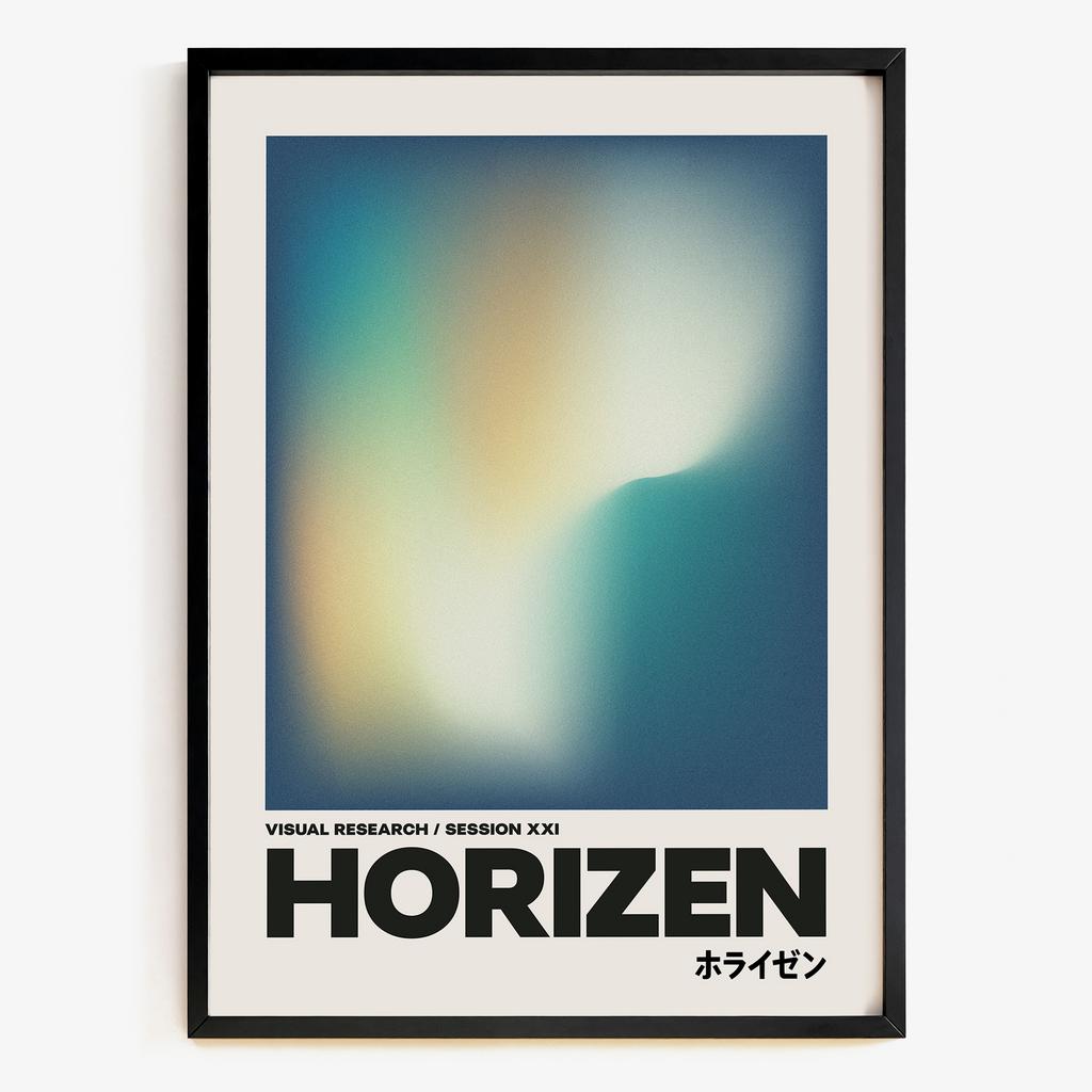 "HORIZEN" градієнтна абстракція в синіх тонах KV3764