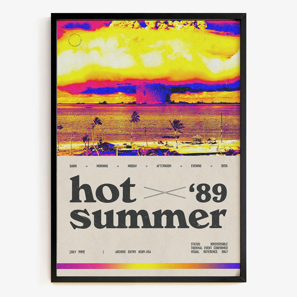 "Hot Summer" неонова графіка тропічного узбережжя JF8472