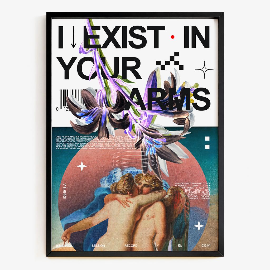 "I Exist In Your Arms" сюрреалістична графіка з квітами BR5841