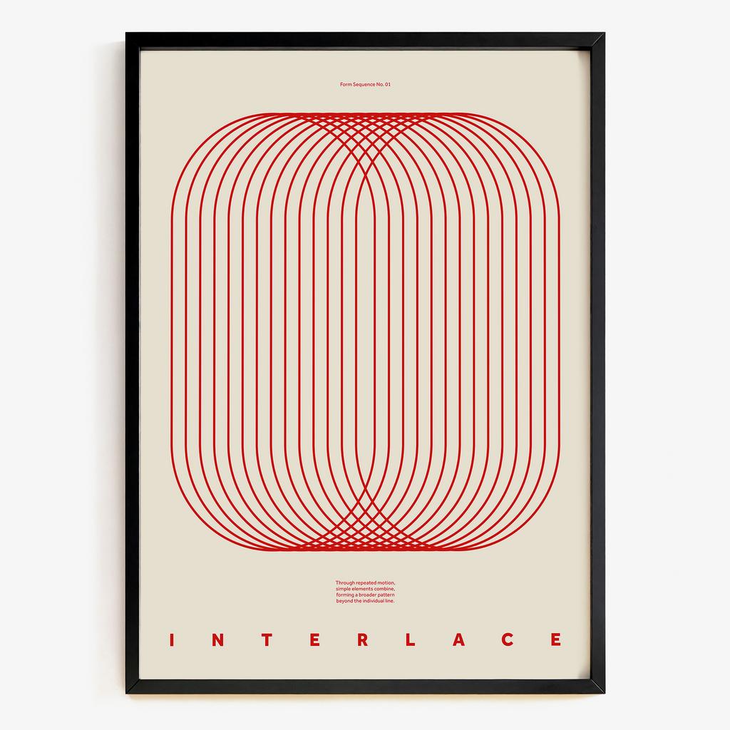 "Interlace" мінімалістична геометрична абстракція AQ5168