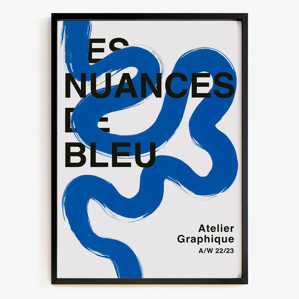 "Bleu Nuances" синя абстрактна графіка BN5934