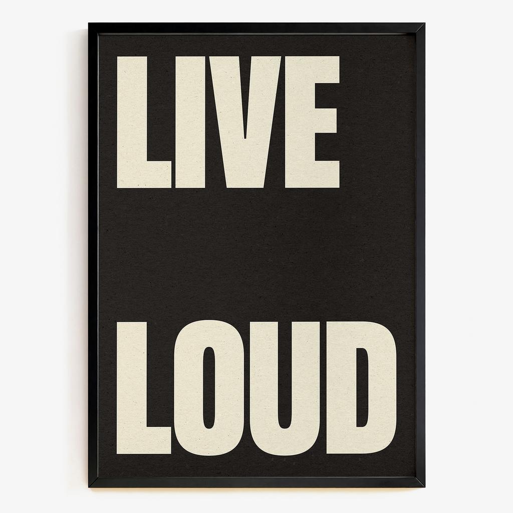 "Live Loud" смілива типографіка VP6925