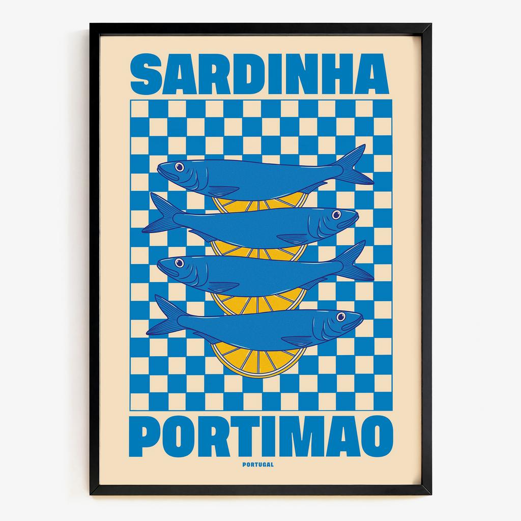 "Sardinha Portimao Portugal" вінтажна морська графіка SP6148