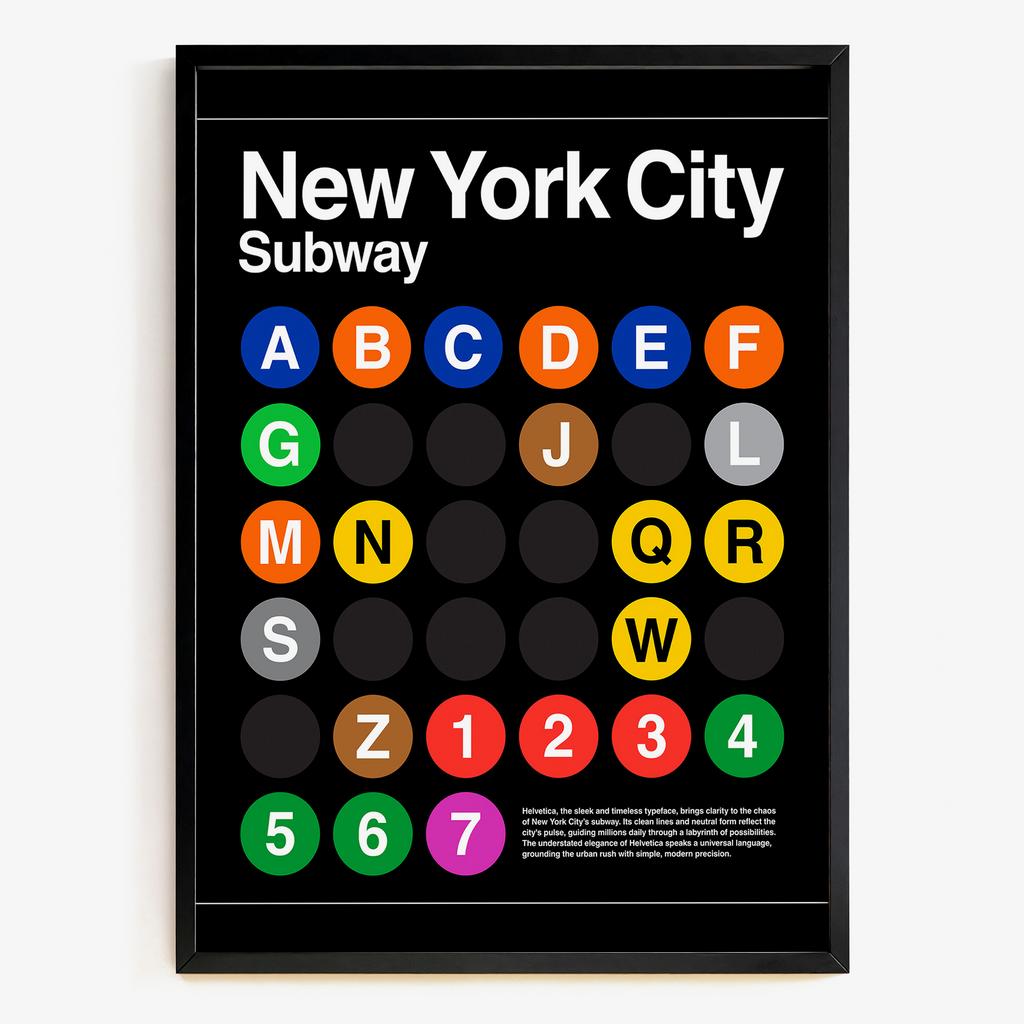 New York City Subway мінімалістична транспортна графіка RD6148