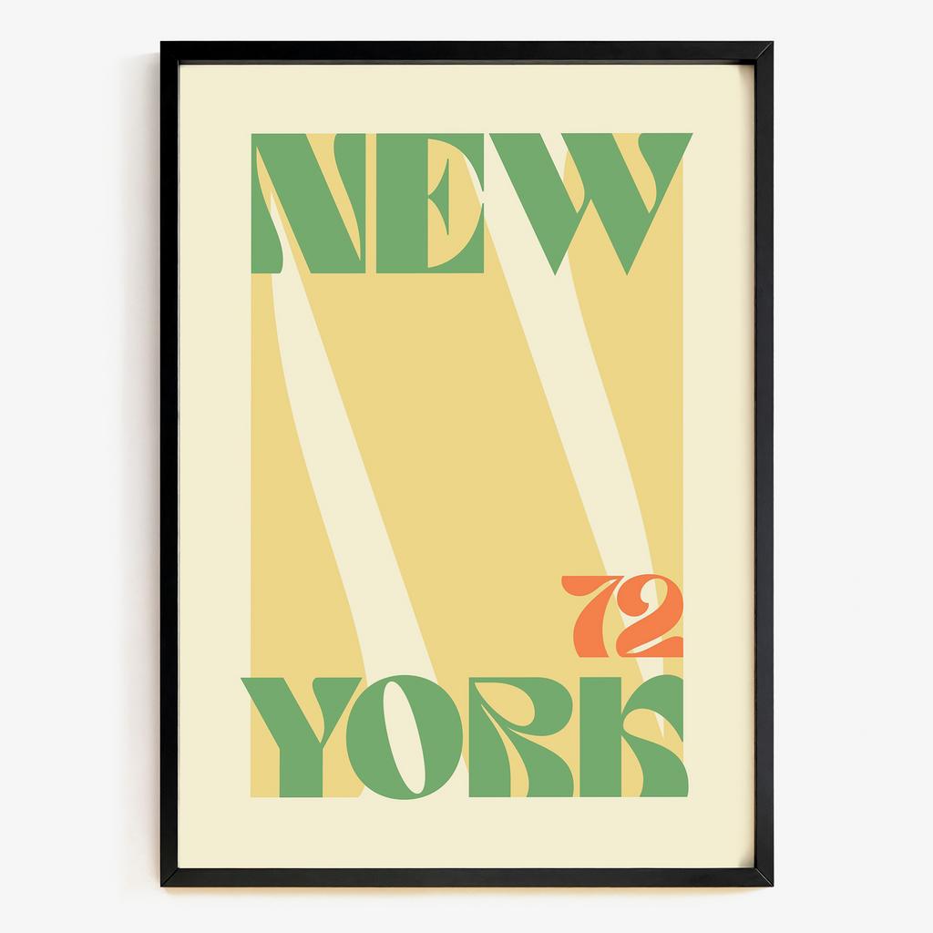 New York 72 Years типографічна ретро композиція HF5831