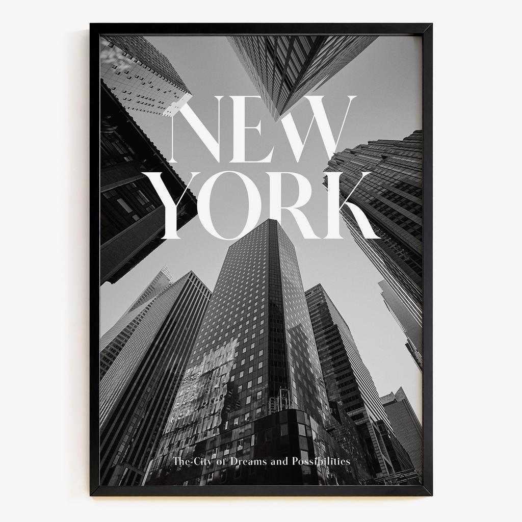 "New York" чорно-білі хмарочоси мегаполіса MX4719