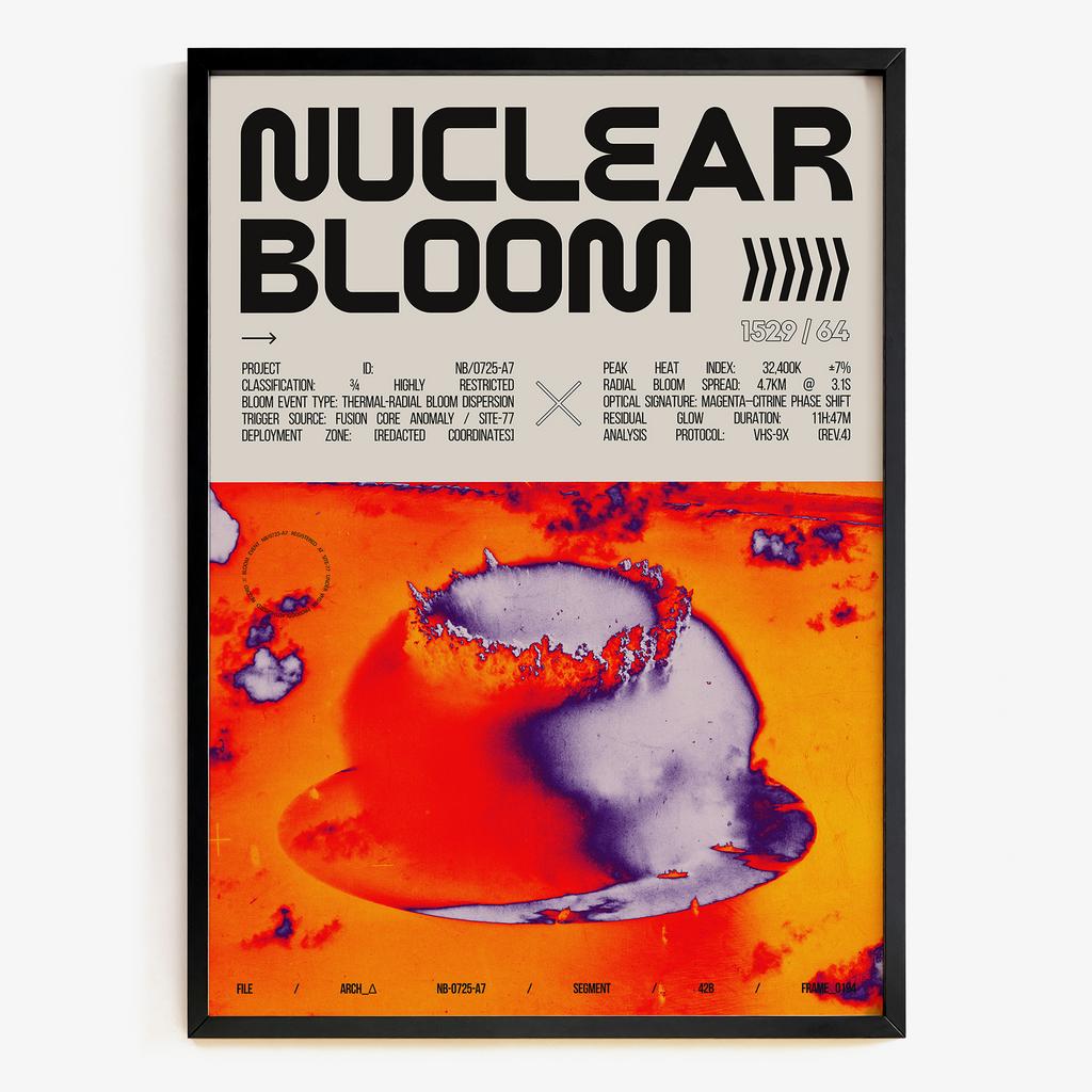 "NUCLEAR BLOOM" ретрофутуристична концептуальна графіка NB6472