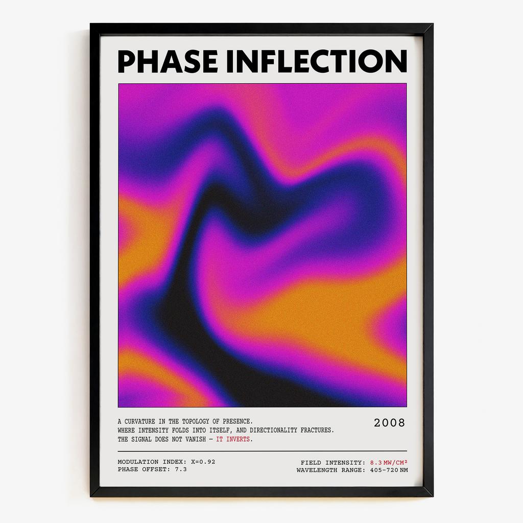 "Phase Inflection" неонова абстрактна графіка PS7135