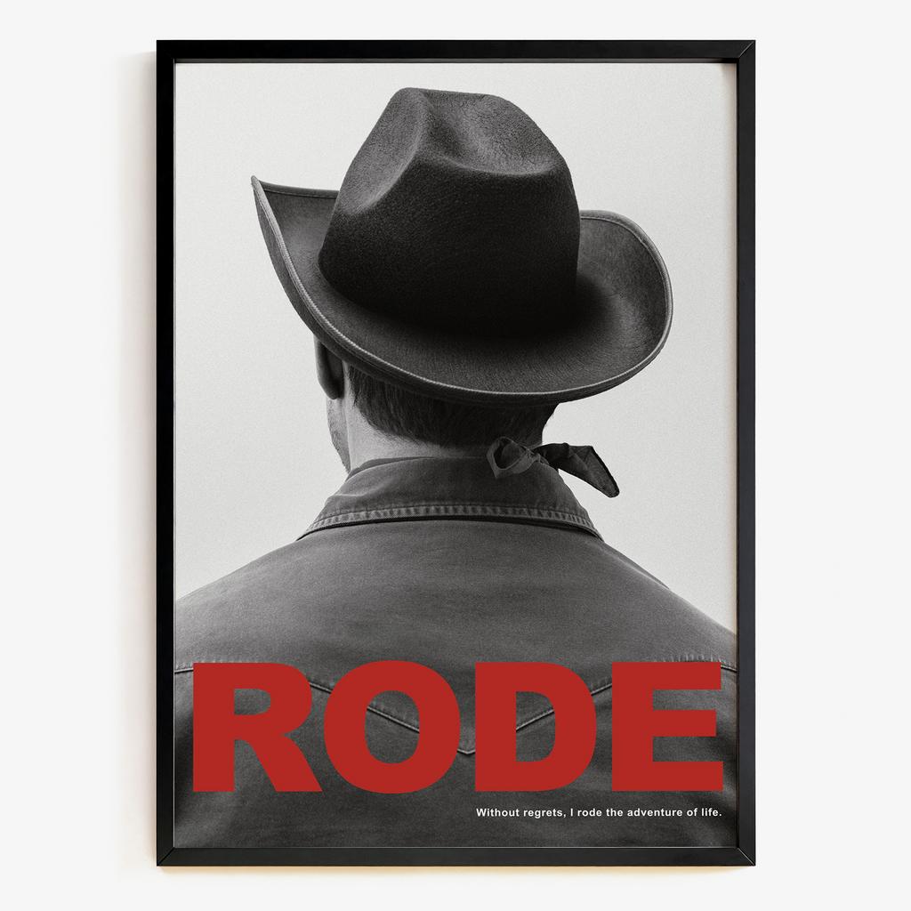 "RODE" ковбойський портрет зі спини PS5389