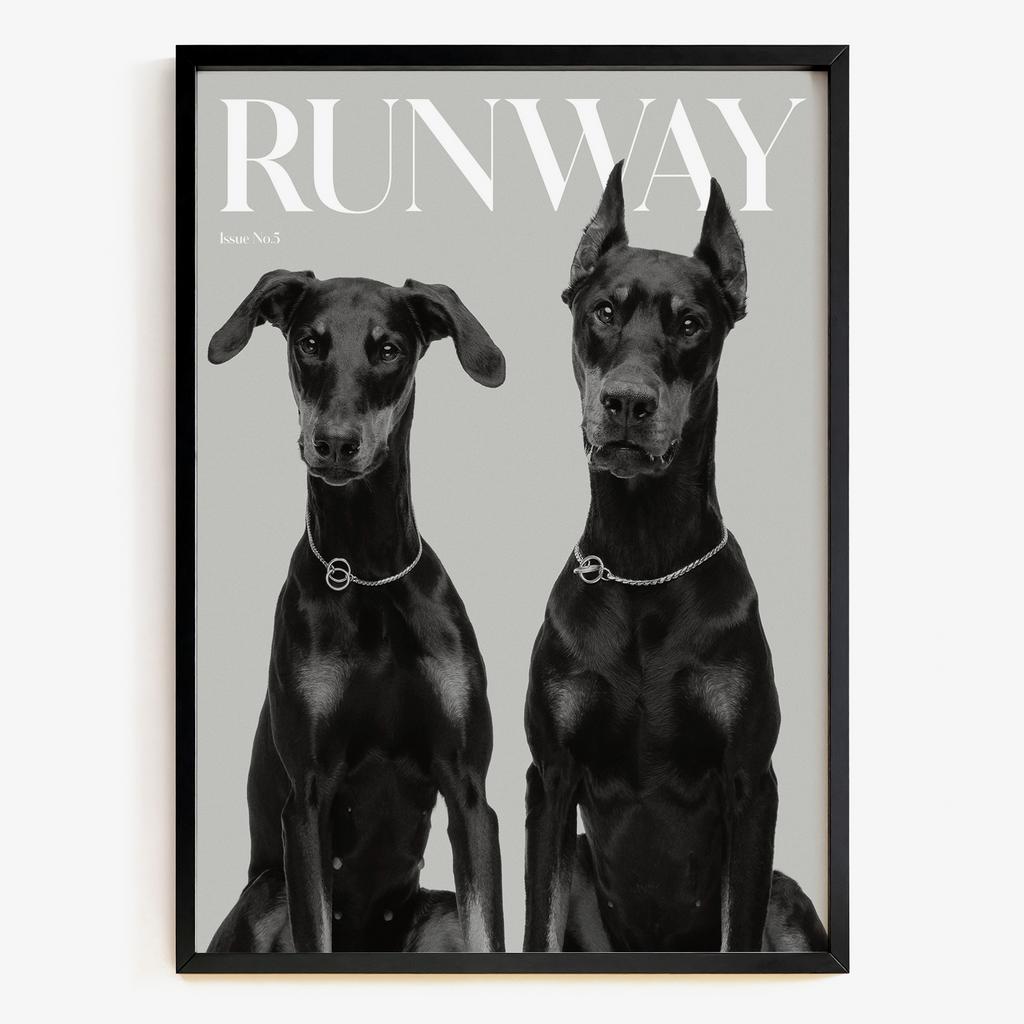 "RUNWAY" добермани у fashion стилі PS6849