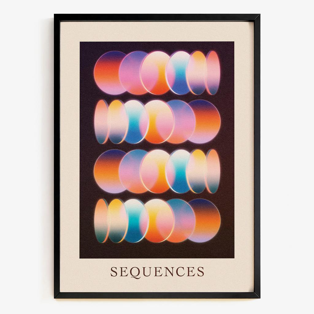 "SEQUENCES" абстрактна кольорова геометрія PS7542