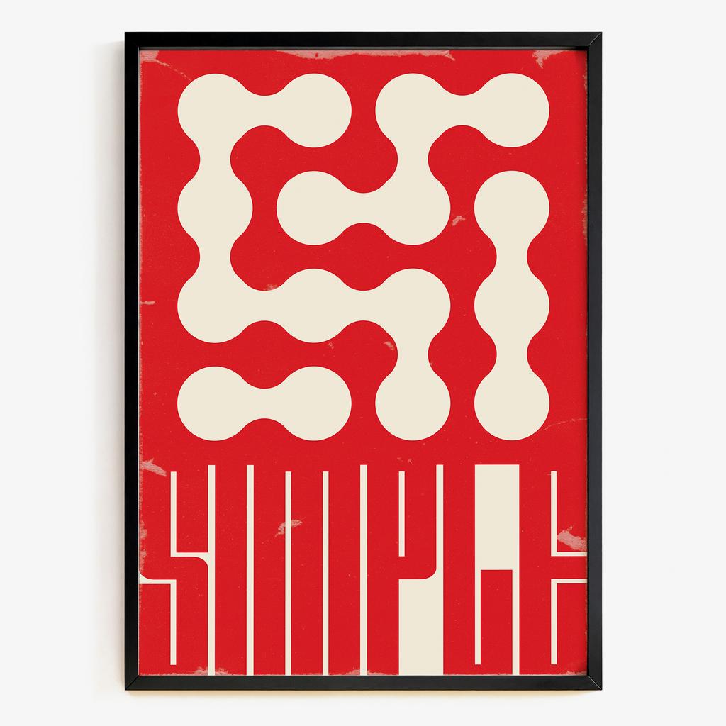 "SIMPLE" геометрична ретро типографіка PS1963