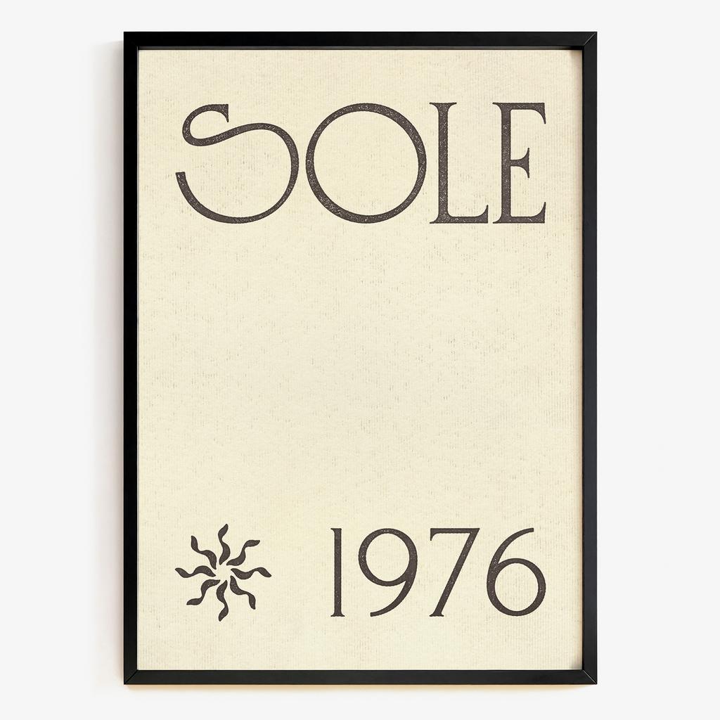 "Sole 1976" типографічна абстракція