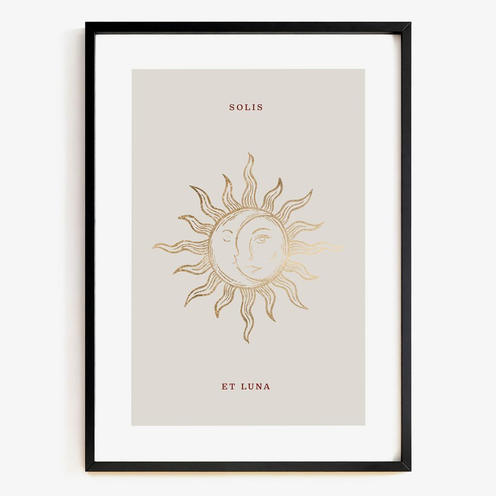 "Solis et Luna" сонячна мінімалістична графіка А2041