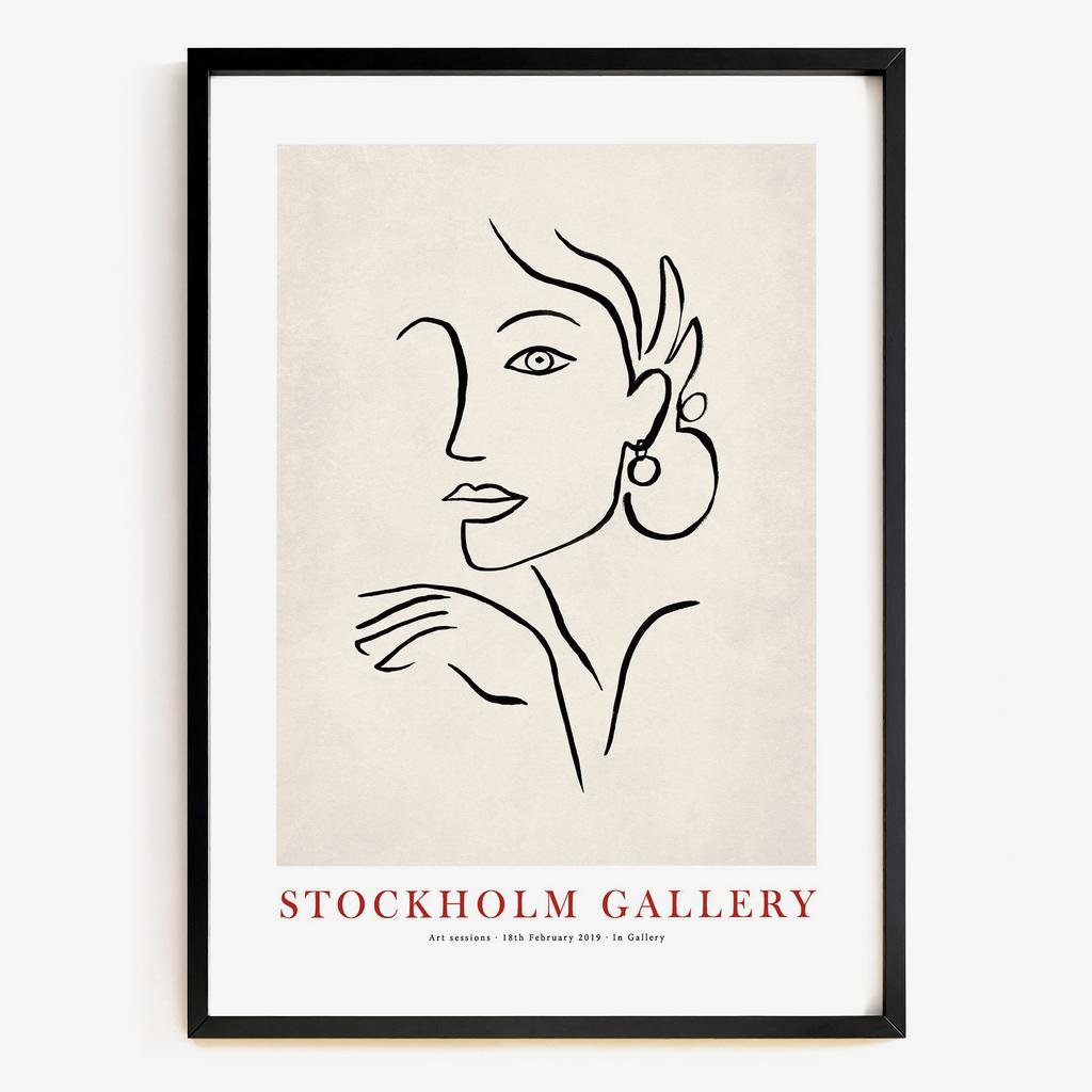 "Stockholm Gallery" лінійний жіночий портрет PS5831